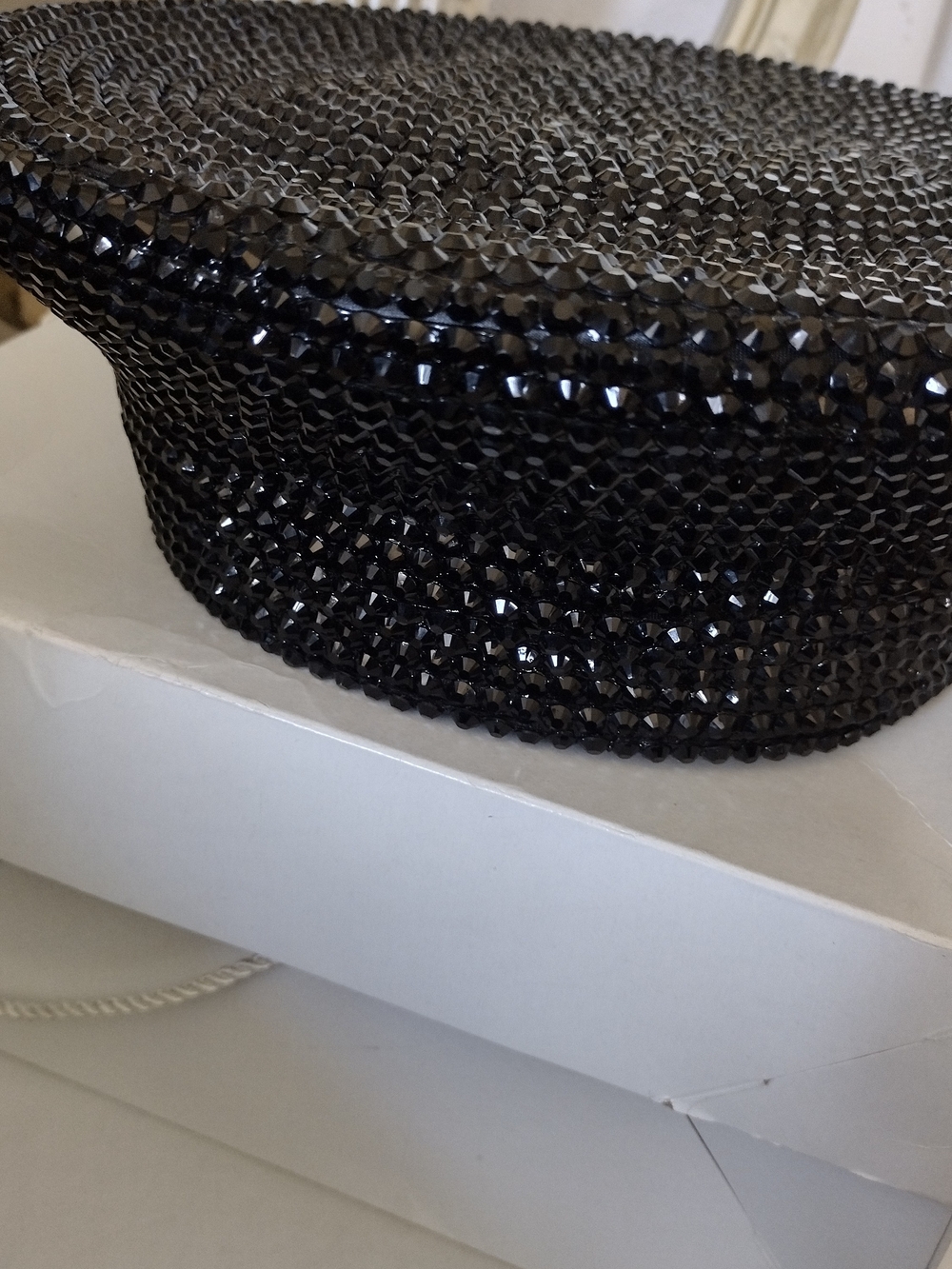 NEW Royal Sparkling Black Sequin Rhinestone Hat! - Picture 3 of 13